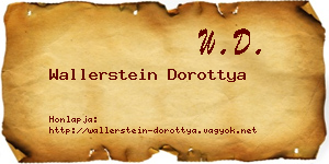 Wallerstein Dorottya névjegykártya